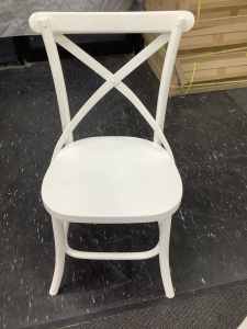 8 white rustic look dining chairs