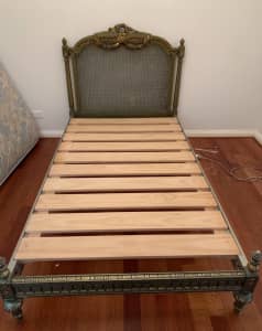 French Antique King Single Bed Frame 