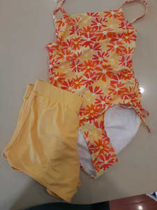 Girls Size 14 Swimsuit and Matching Shorts