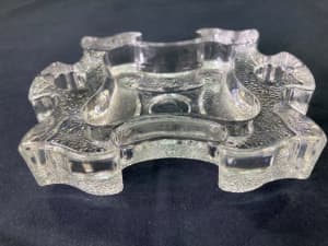 Set of 4 Heavy Blown Glass Puzzle Piece Coasters