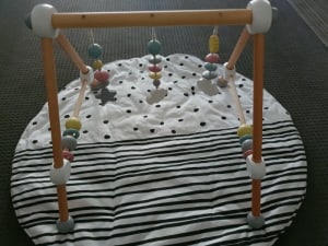 Baby wooden frame play gym