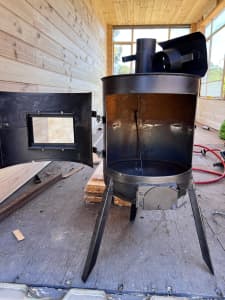 Custom pot belly wood stove