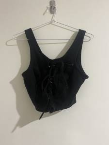 Valleygirl black corset top