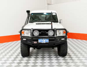 2012 Toyota Landcruiser VDJ78R MY10 Workmate Troopcarrier White 5 Speed Manual Wagon