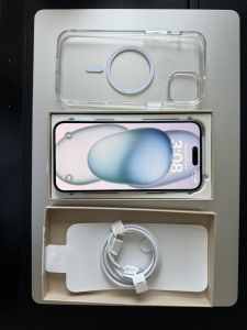 Apple iPhone 15 Plus - 128gb - Blue - Brand new with case