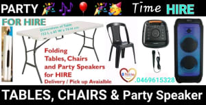 Party Table and Chairs for Hire
