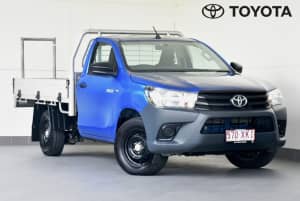 2017 Toyota Hilux GUN122R Workmate 4x2 Blue 5 Speed Manual Cab Chassis