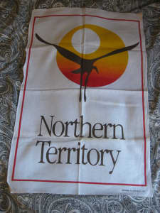 Vintage NORTHERN TERRITORY Tea Towel (Pure linen / Cotton) NEW /UNUSED