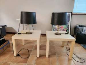 Bedside Tables with Lamps