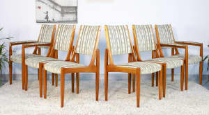 FREE DELIVERY-Retro Vintage Mid Century Dining Chairs x6