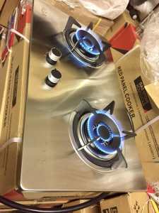 2burner steel top brand new style Automatic use with LPG gas bottle