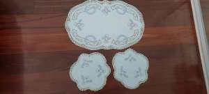 Vintage doily set. Beautifully hand embroidered. 