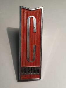 CORTINA Grille Badge , Chrome for FORD MK2 MKII Super deluxe GT Grill