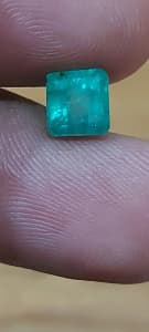 2.2 ct Natural Zambian Square cut Emerald Gemstone.
