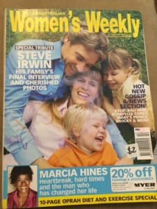 *Australian Women’s Weekly Irwin family cover magazine. Jim’s mags