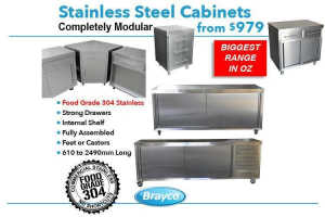 Stainless Steel Cabinets - HUGE RANGE - Commercial Grade Kitchen