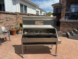 Bbq spit pizza oven