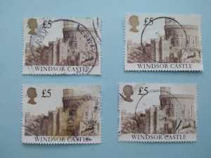 1992 Windsor Castle 5 pound stamps, used.