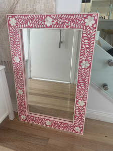Pink Bone Inlay Mirror
