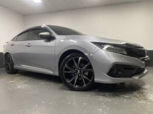 2020 Honda Civic 10th Gen MY20 RS Silver 1 Speed Constant Variable Hatchback