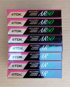 TDK AR60 blank cassette tape, 60 minute, NOS and sealed