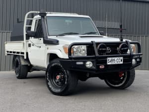 2008 Toyota Landcruiser VDJ79R Workmate White 5 Speed Manual Cab Chassis