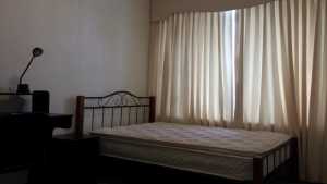 Large room big bed with aircon vent
