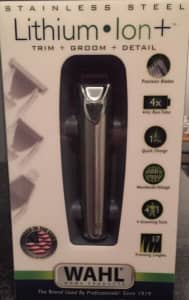BRAND NEW WAHL CLIPPER,TRIM,DETAILER STAINLES STEEL LITHIUM ION