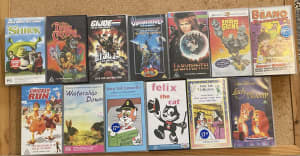 VHS Mixed Bundle Video Tape Cassette Disney Kids Cartoon