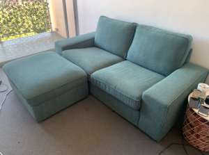2 seat sofa and Ottoman Kivik with storage (IKEA)