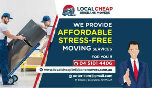 LOCAL CHEAP BRISBANE FURNITURE REMOVALISTS TWO MEN TRUCK MOVERS