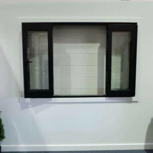 Aluminium 4 Panel Bi Fold Window 1800x1200 Black bifold