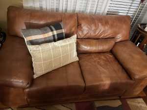 Leather couch set of 3