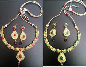Range of Indian Bollywood Earring and Necklace ChokerJewellery sets