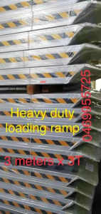 Heavy duty loading ramps for rubber 
