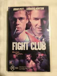 Fight Club (1999) VHS 1st Gen. Big Box Ex-Rental, Brad Pitt - Drama