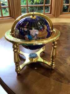Gem Stone Globe with Campass