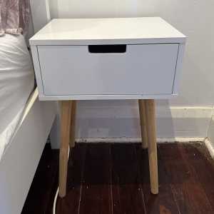 White Bedside Tables x2