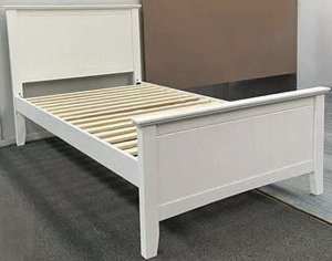 white king single bed with mattress