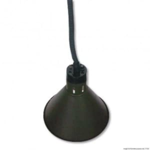 Pull Down Heat Lamp Black 270mm Round HYWBL08
