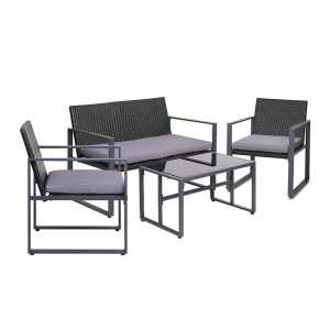 Gardeon 4pcs Outdoor Lounge Setting Sofa Set Garden Patio Table Chair