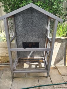 Aviary birds cage with whlees large cleaned and painted fresh 