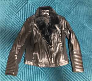 Target black jacket with zip girls size 10