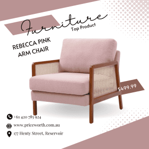 FOR SALE!!! ELEGANT REBECCA PINK ARM CHAIR!!!