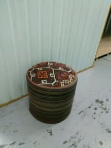 Vintage turkish kilim stool