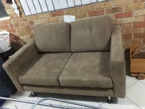 Lounge sofa 6 seater brown colour suede
