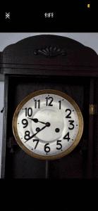 Antique Junghans Chiming Wall Clock, c.1920sera. Case: Mahogany cas