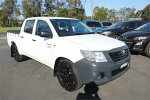 2015 Toyota Hilux TGN16R MY14 Workmate White 4 Speed Automatic Dual Cab Pick-up