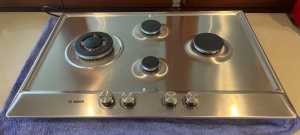 Bosch 4 burner stainless steel natural gas cooktop