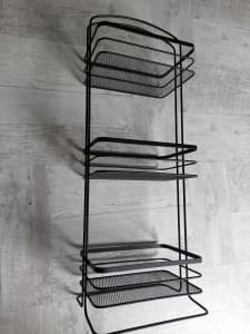 3 tier black mesh rack